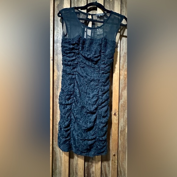 My Michelle Black Lace Mini Dress Medium - Picture 1 of 3